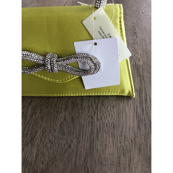 Joseph D'Arezzo Citron Envelope Evening Rhinestone Bow Bag - OS - Picture 2 of 6